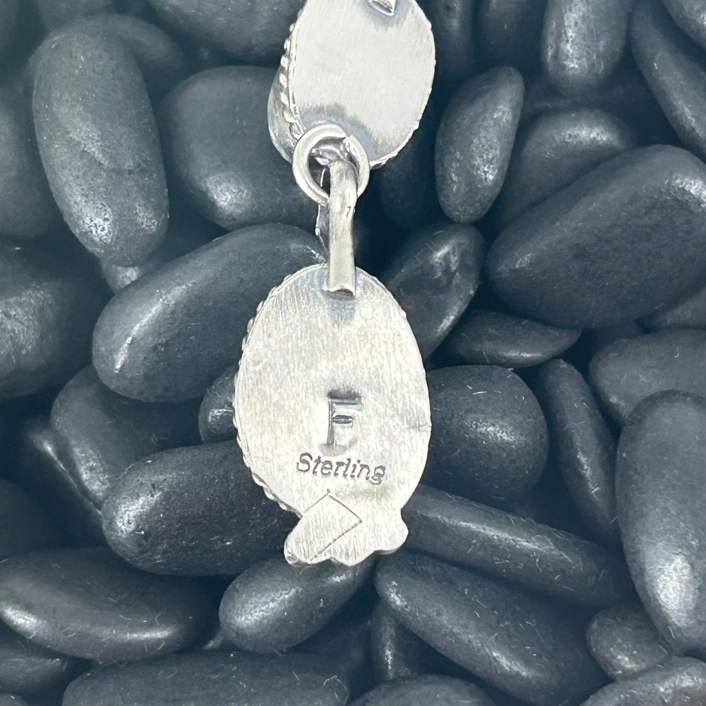 Navajo Sterling Silver Golden Hills Turquoise Dangle Earrings - Freda Martinez - Turquoise Sunset!