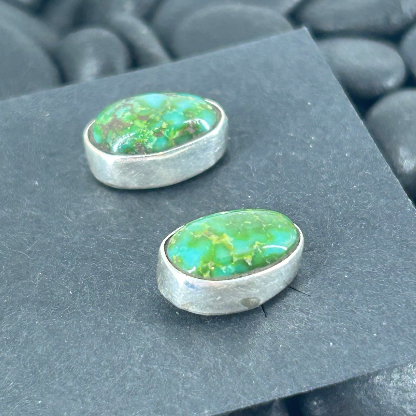 Navajo Sterling Sonoran Gold Turquoise Earrings