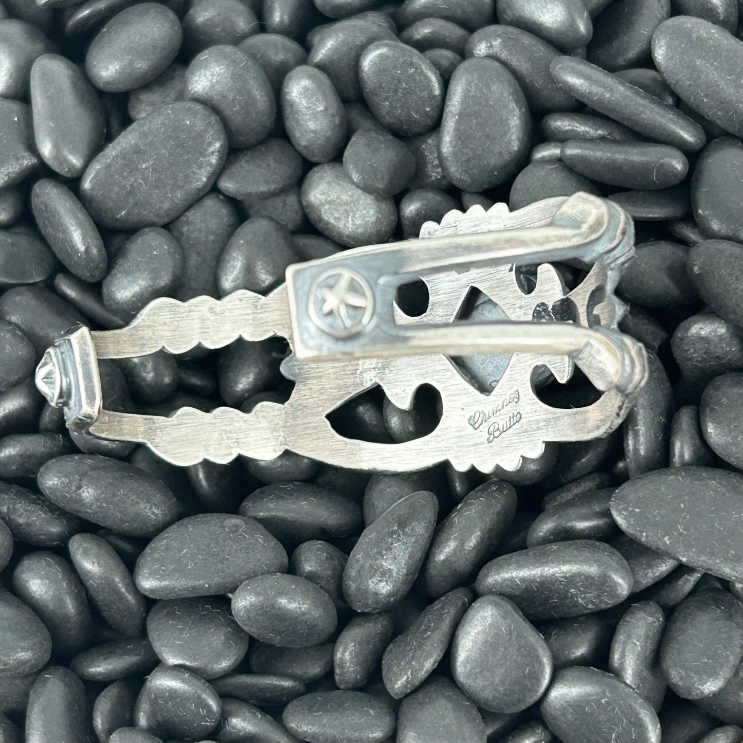 Navajo Sterling Sonoran Gold Turquoise Cuff Bracelet - Bracelets - Chimney Butte - Turquoise Sunset!