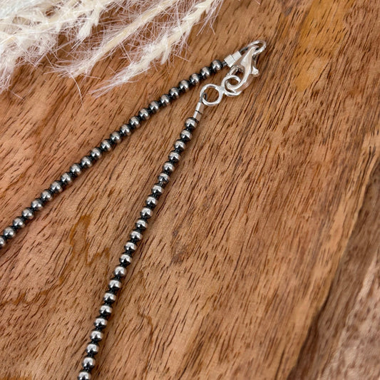 Sterling Pearls 18" Necklace 3mm - 6mm Transition Hand Strung - Turquoise Sunset!