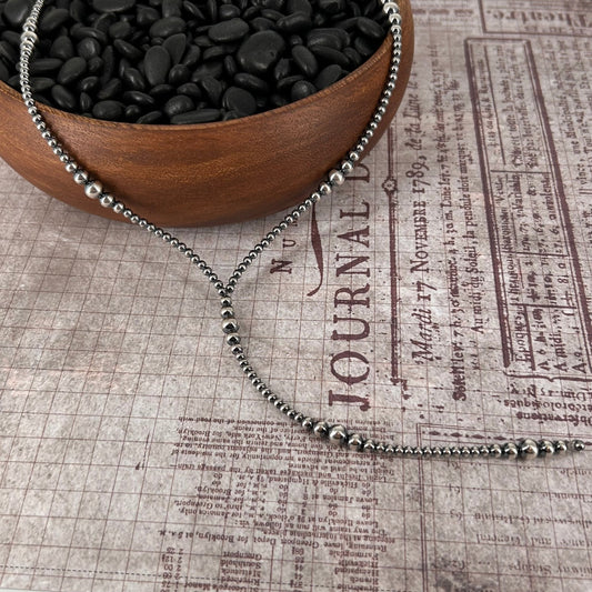 Sterling Pearls 24" Y Design Necklace 3mm - 6mm Transition Hand Strung - Turquoise Sunset!