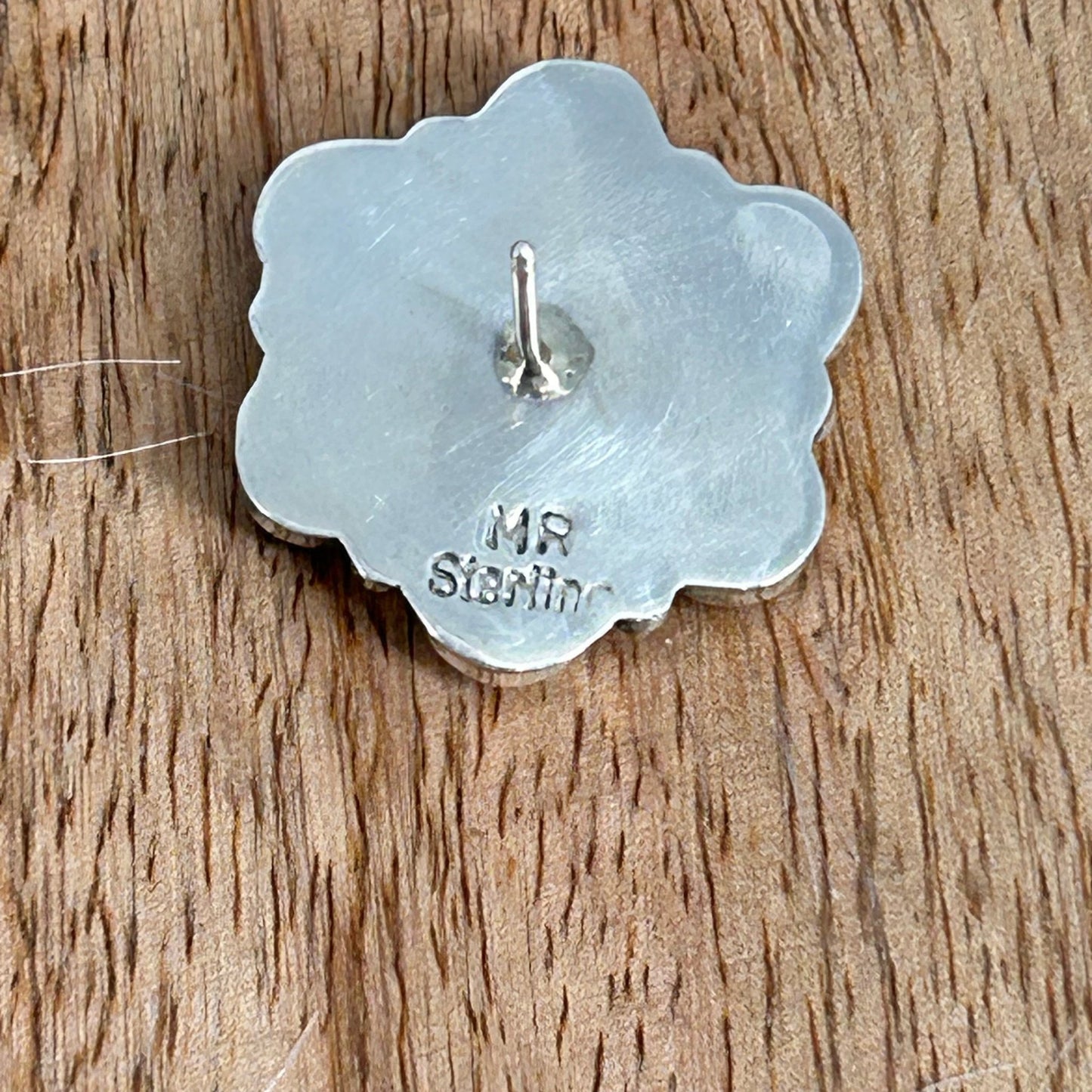 Navajo Sterling Black Onyx Flower Stud Earring - Maxine Ramirez - Turquoise Sunset!