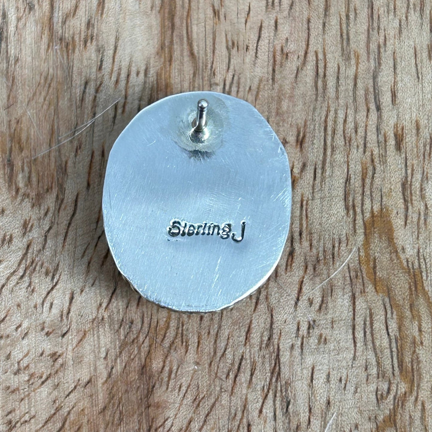 Navajo Sterling Kingman Turquoise Braided Rope Trim Egg Shaped Earrings - Judith Dixon - Turquoise Sunset!