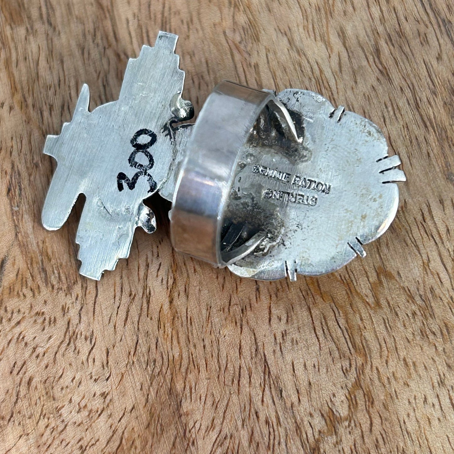 Navajo Sterling Kingman Turquoise Kachina Ring 10 - Bennie Ration - Turquoise Sunset!