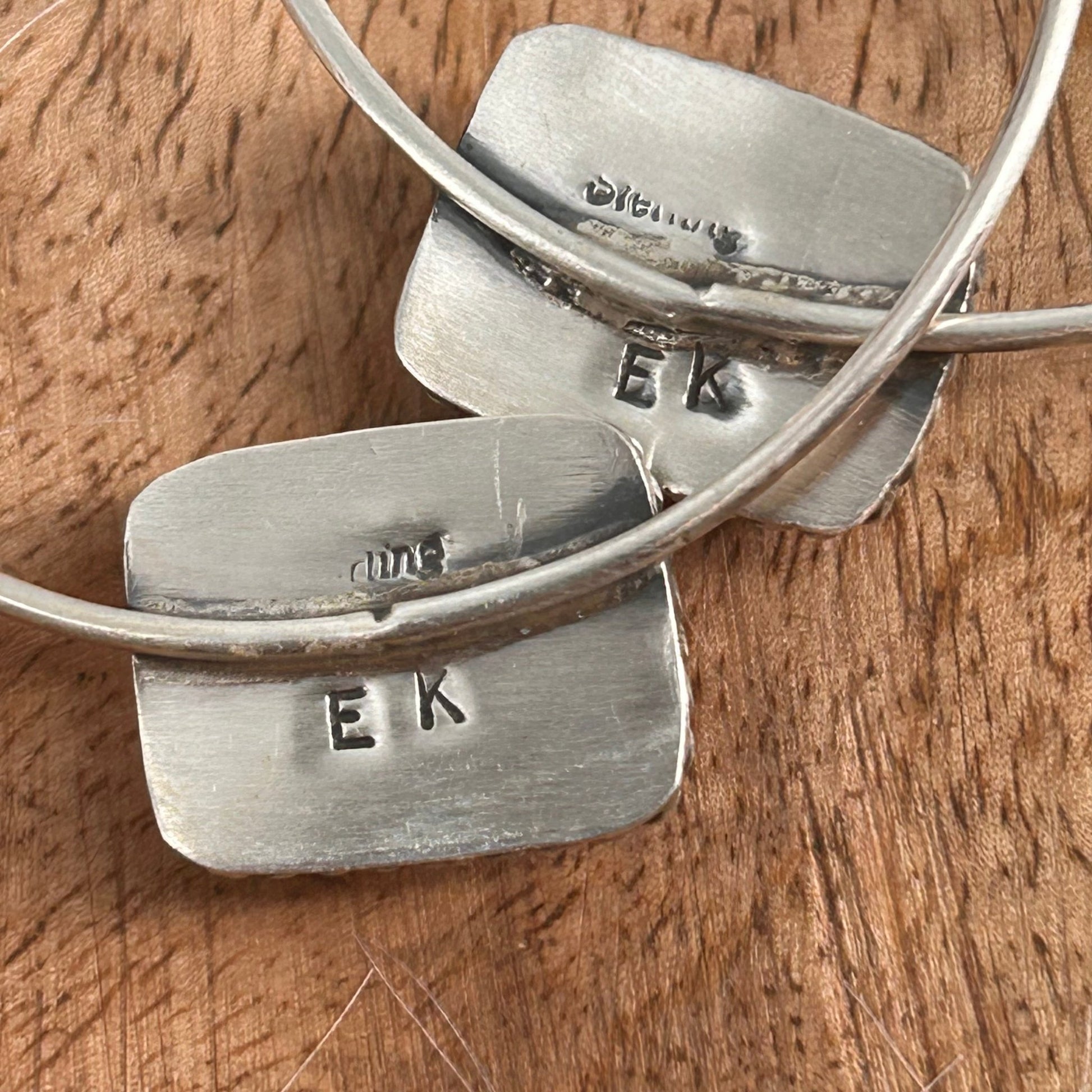 Navajo Sterling Pink Conch Braided Rope Hoop Earrings - Elouise Kee - Turquoise Sunset!