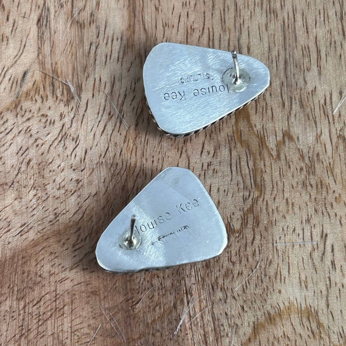 Navajo Sterling Purple Spiny Oyster Braided Rope Earrings - Elouise Kee - Turquoise Sunset!