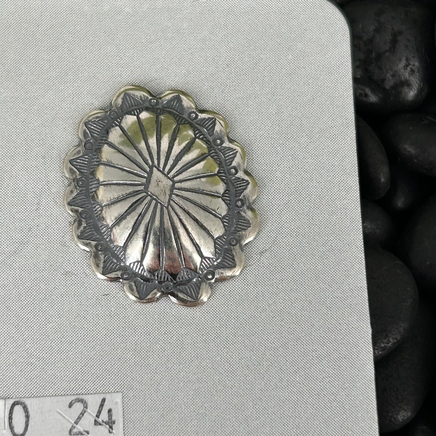 Sterling Silver Stamped Turtle Shell Design Earrings - Stamped - Turquoise Sunset!