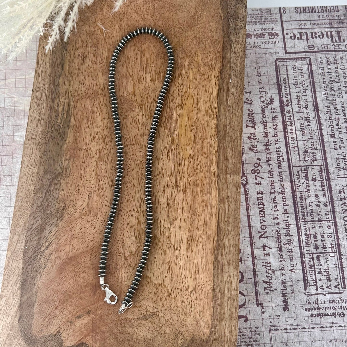Rondelle 6mm Sterling Pearls 18" Necklace - Turquoise Sunset!