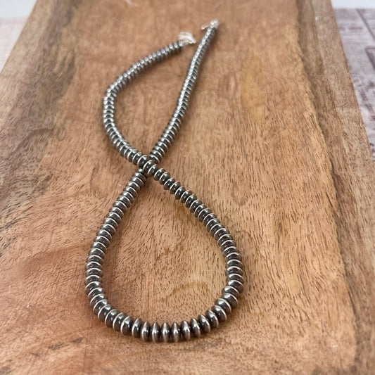 Rondelle 6mm Sterling Pearls 18" Necklace - Turquoise Sunset!