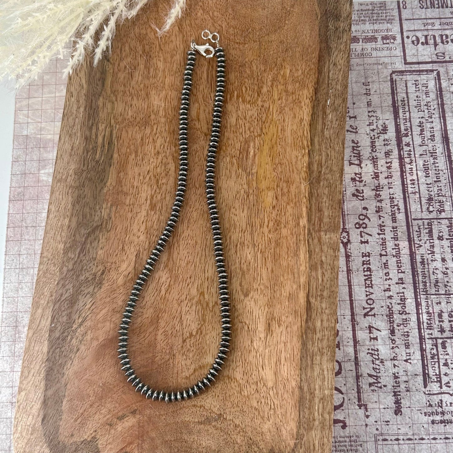 Rondelle 6mm Sterling Pearls 18" Necklace - Turquoise Sunset!