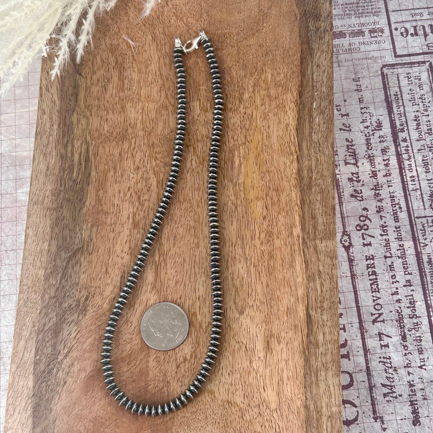Rondelle 6mm Sterling Pearls 18" Necklace - Turquoise Sunset!