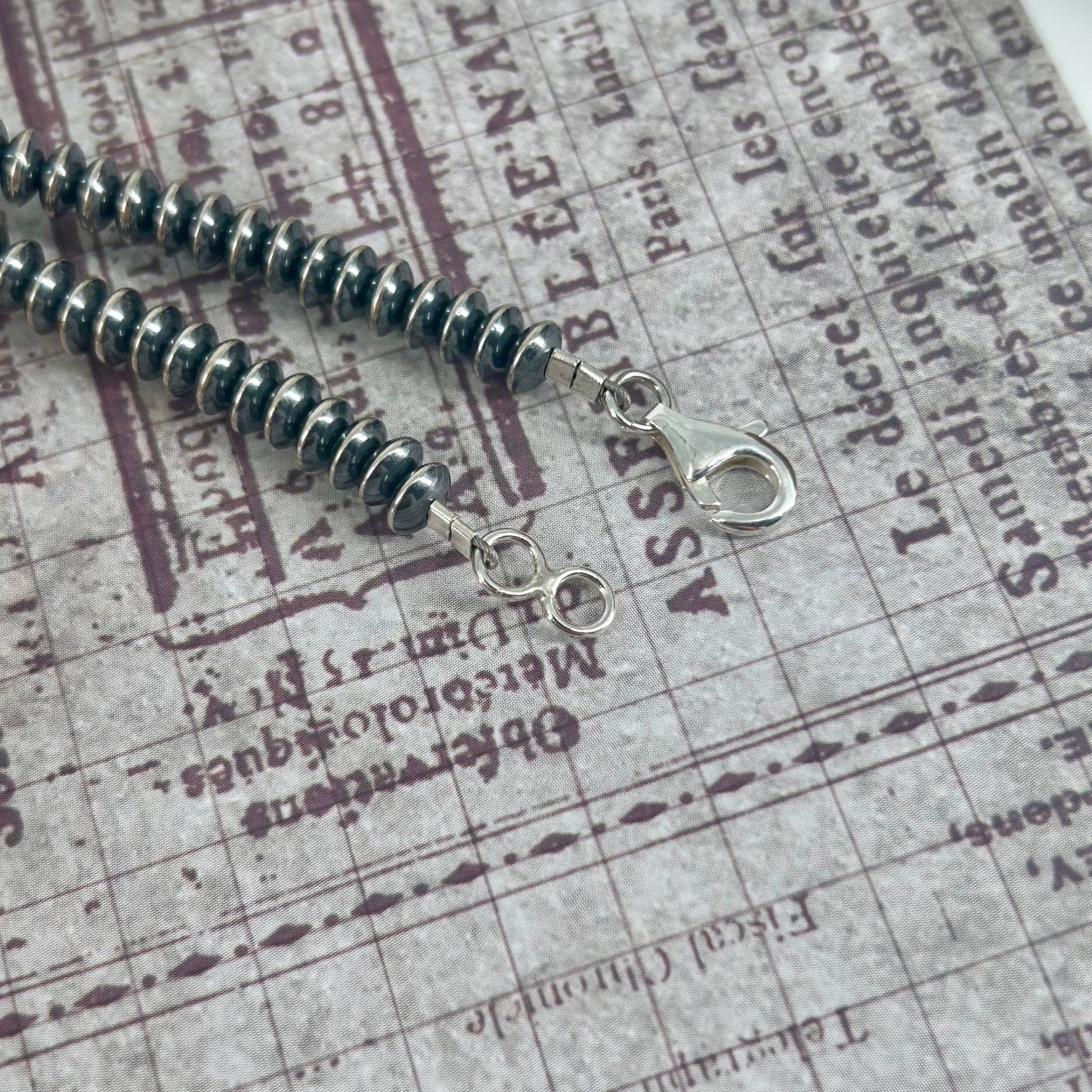 Rondelle 6mm Sterling Pearls 18" Necklace - Turquoise Sunset!