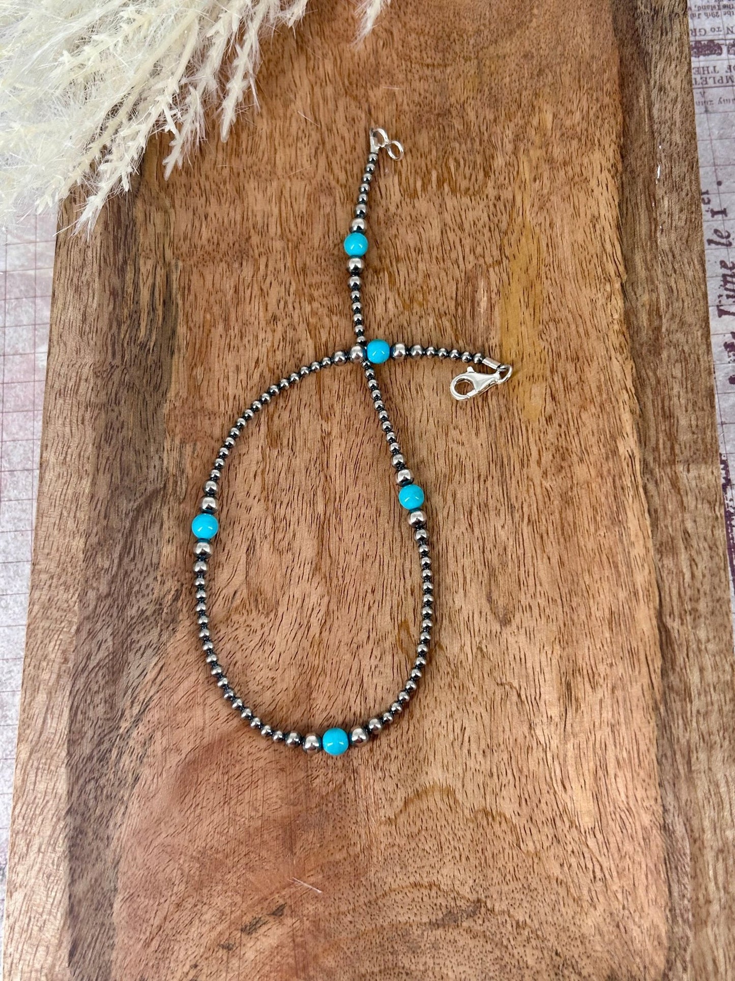 Sterling & Kingman Turquoise 14" Necklace 3mm - 6mm - Turquoise Sunset!