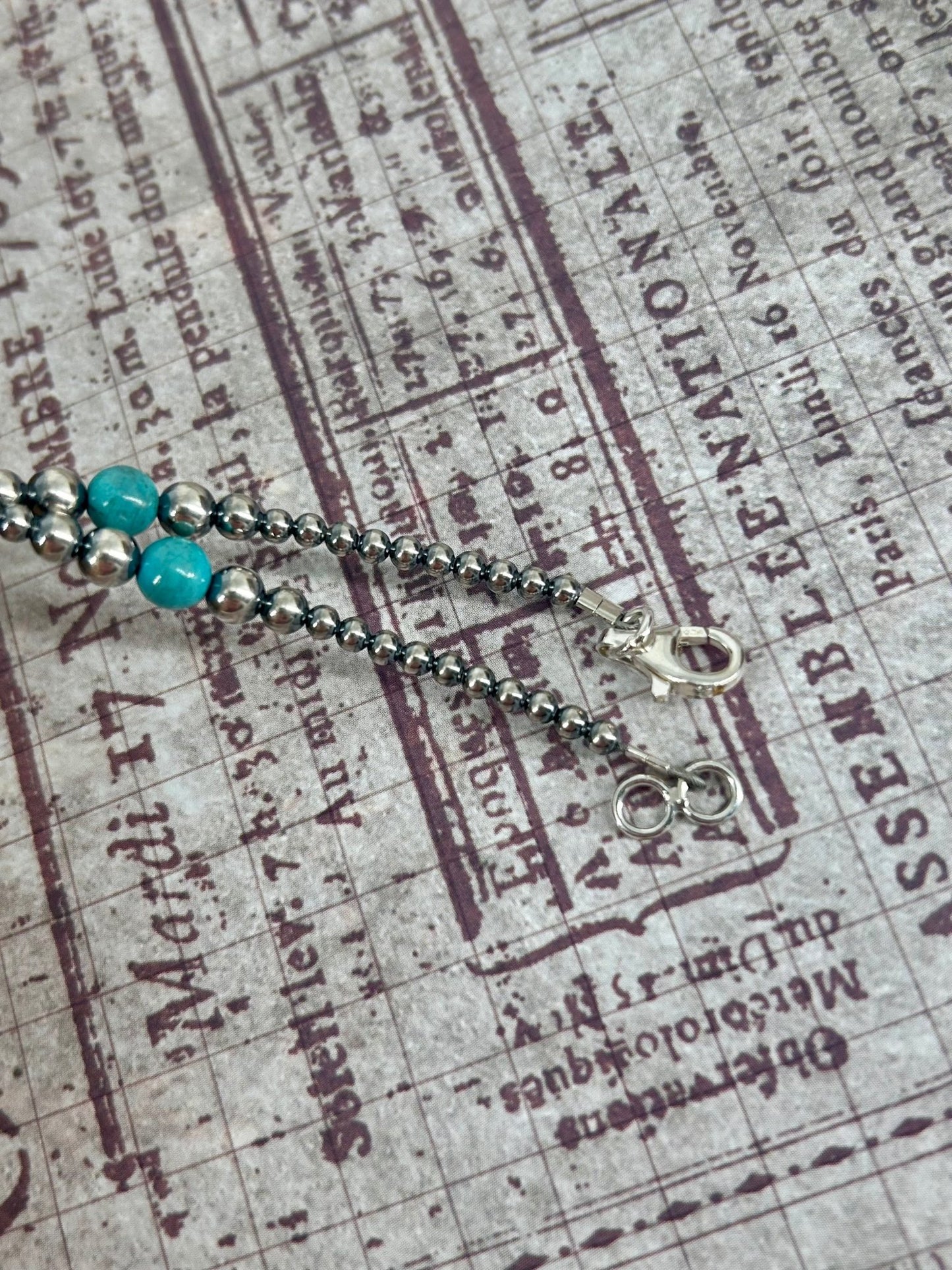 Sterling & Kingman Turquoise 20" Necklace 3mm - 6mm - Turquoise Sunset!