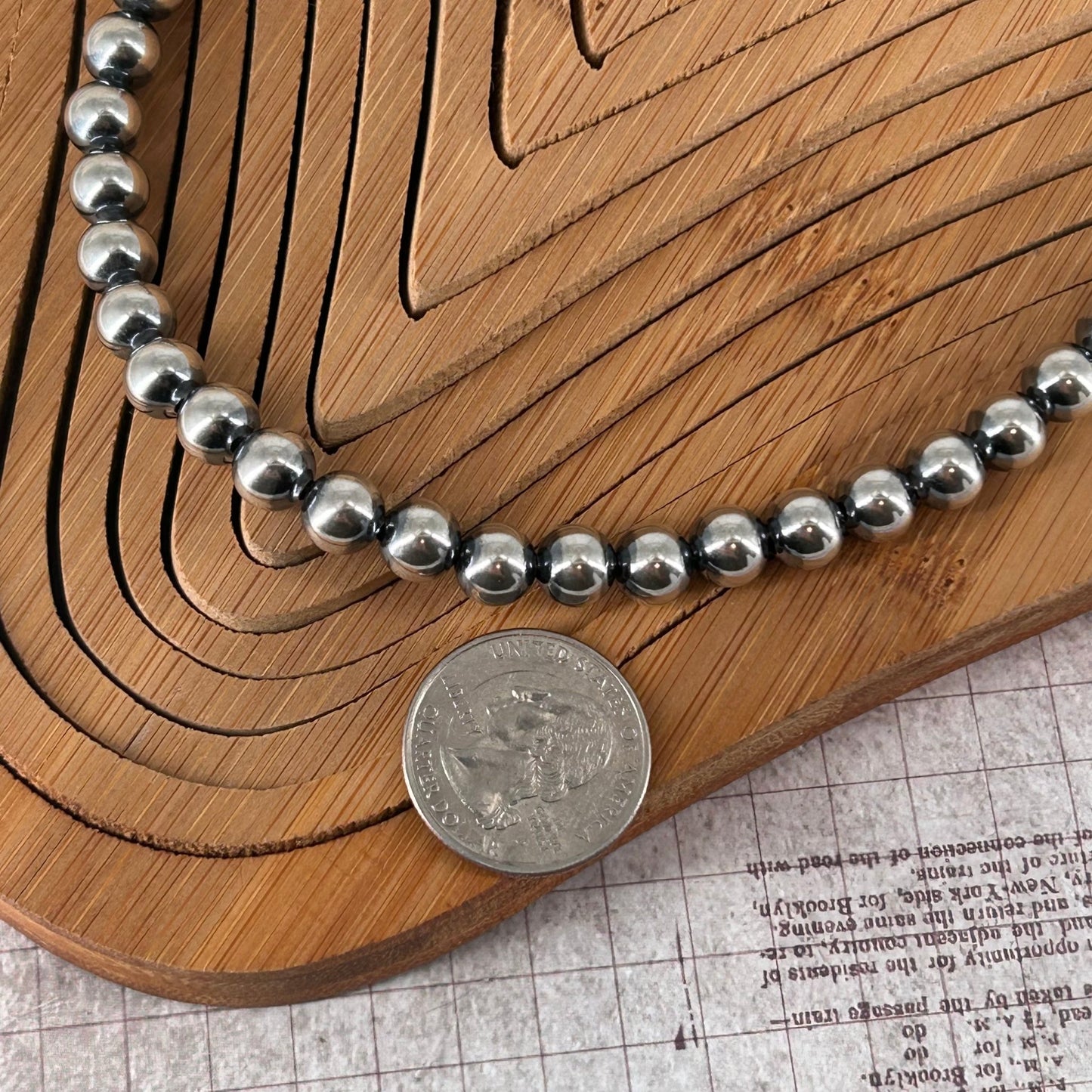 Sterling Pearls 16" Necklace 8mm Hand Strung - Turquoise Sunset!