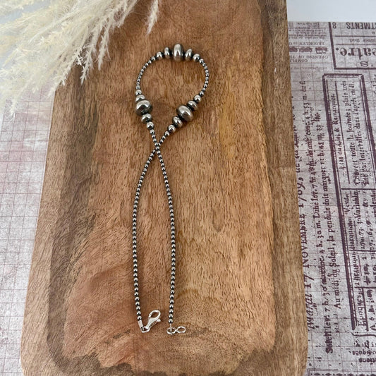 Sterling Pearls 18" Necklace 3mm - 14mm Transition Rondelle - Turquoise Sunset!