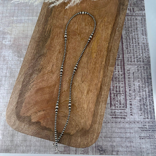 Sterling Pearls 20" Necklace 3mm - 6mm Transition Hand Strung - Turquoise Sunset!