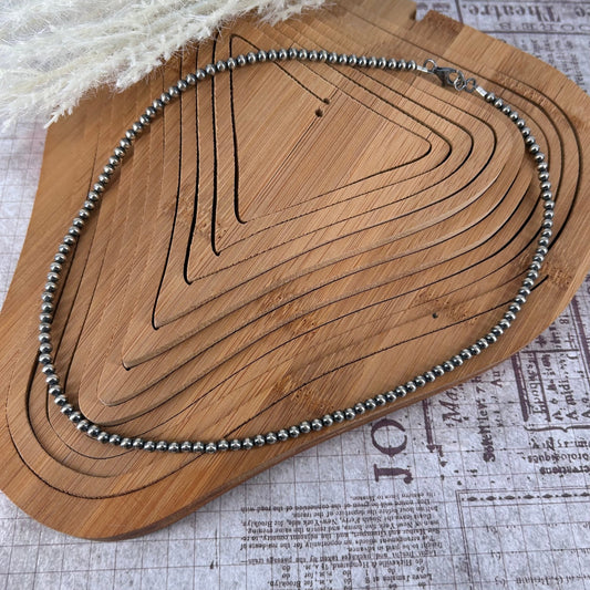 Sterling Pearls 20" Necklace 4mm Hand Strung - Turquoise Sunset!