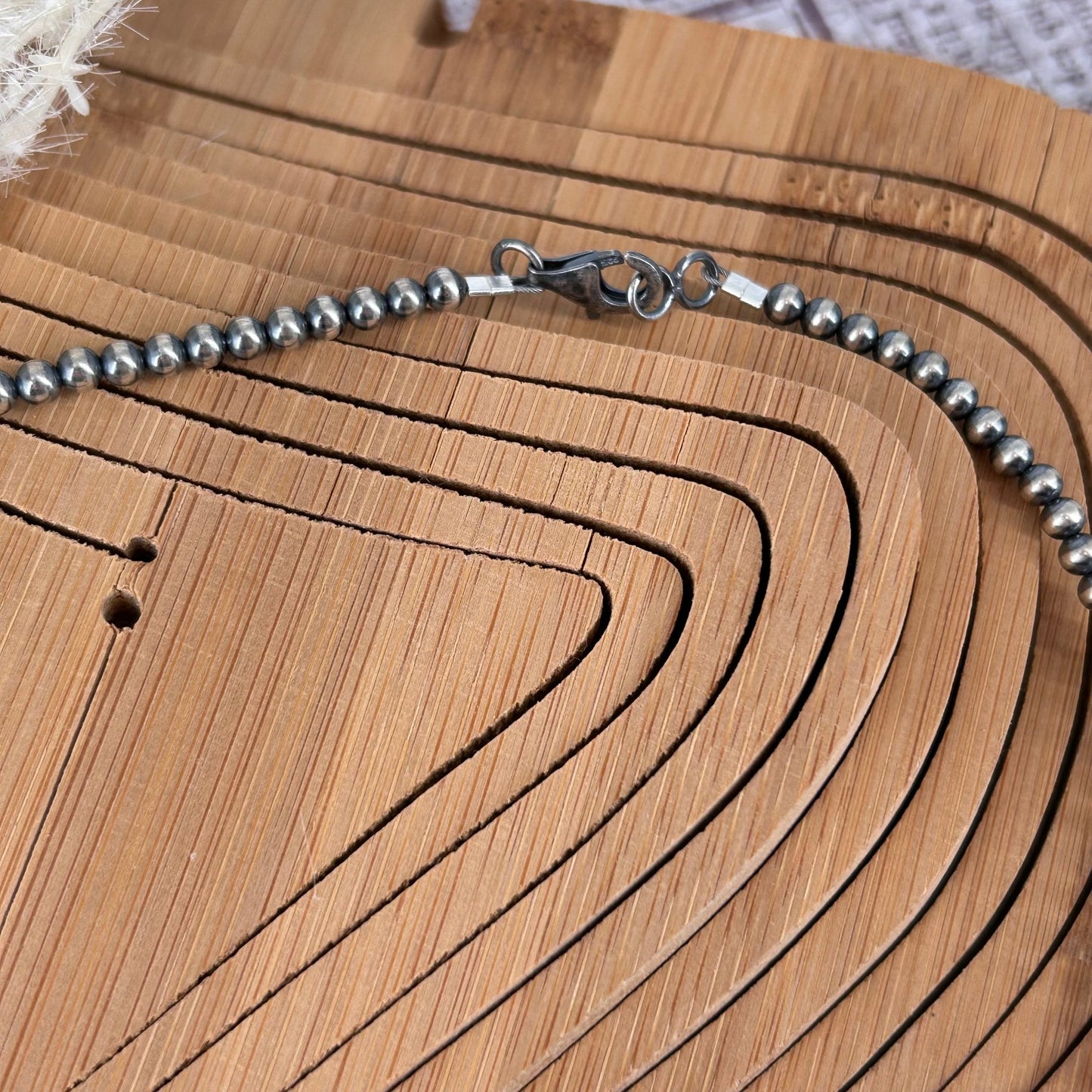 Sterling Pearls 20" Necklace 4mm Hand Strung - Turquoise Sunset!