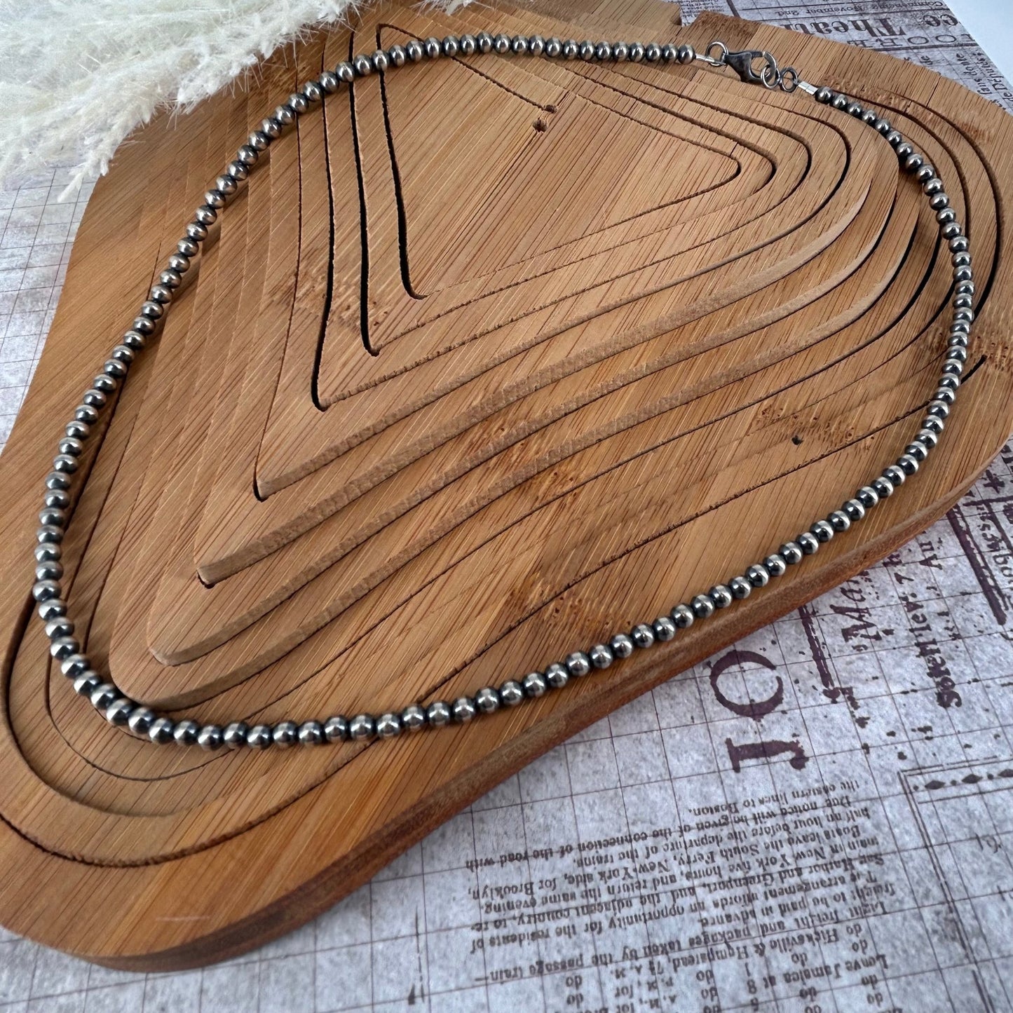 Sterling Pearls 20" Necklace 4mm Hand Strung - Turquoise Sunset!