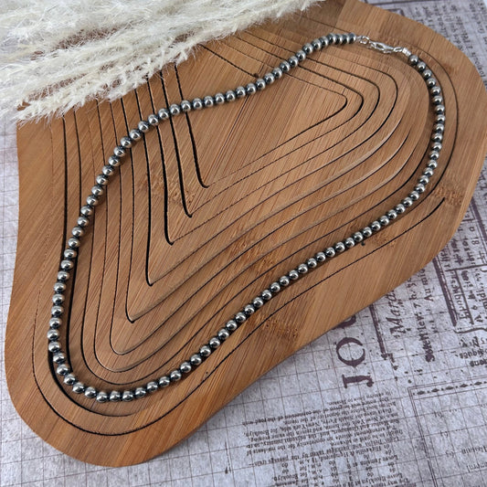 Sterling Pearls 20" Necklace 5mm Hand Strung - Turquoise Sunset!