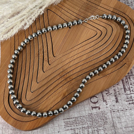 Sterling Pearls 20" Necklace 8mm Hand Strung - Turquoise Sunset!