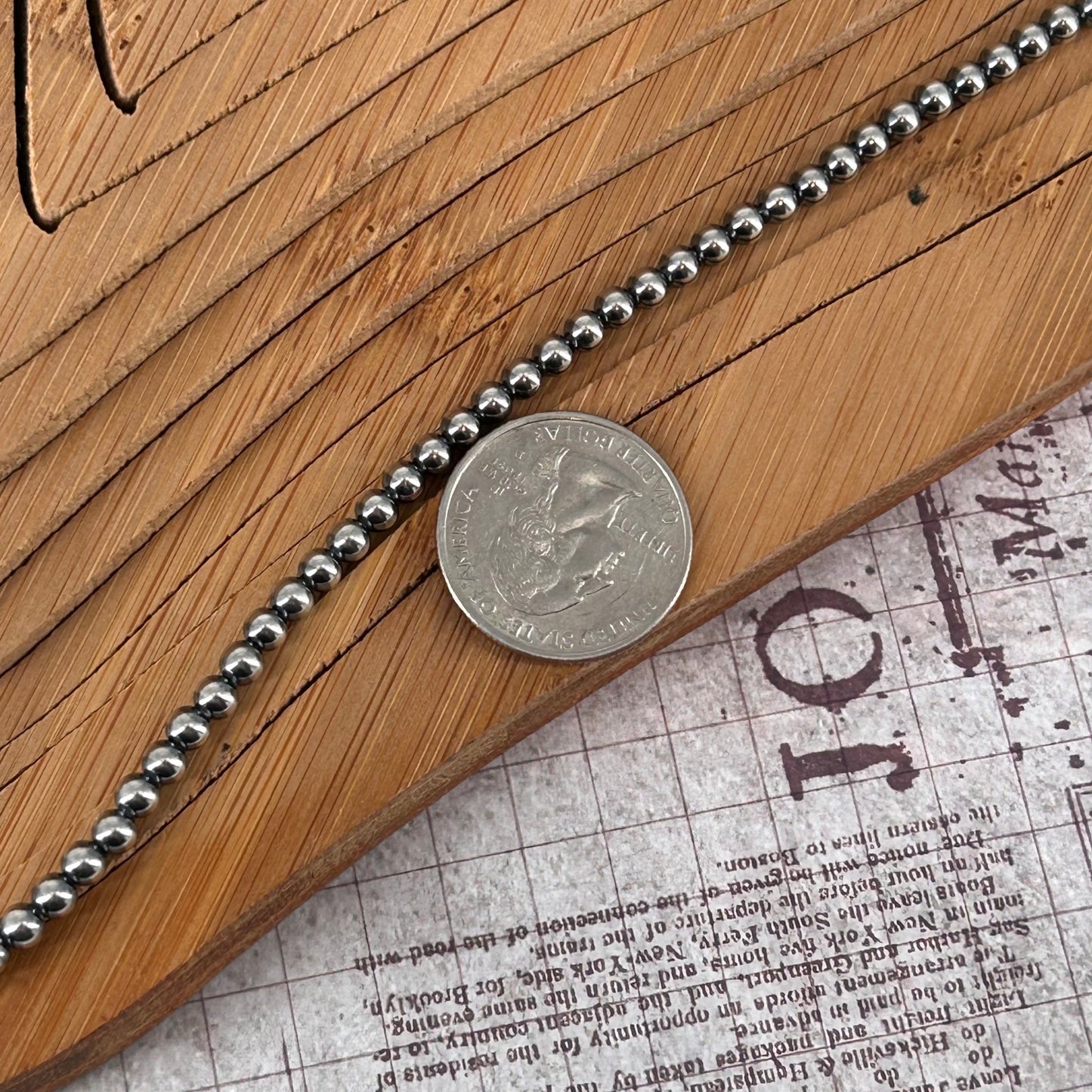 Sterling Pearls 22" Necklace 4mm Hand Strung - Turquoise Sunset!