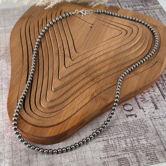 Sterling Pearls 24" Necklace 5mm Hand Strung - Turquoise Sunset!