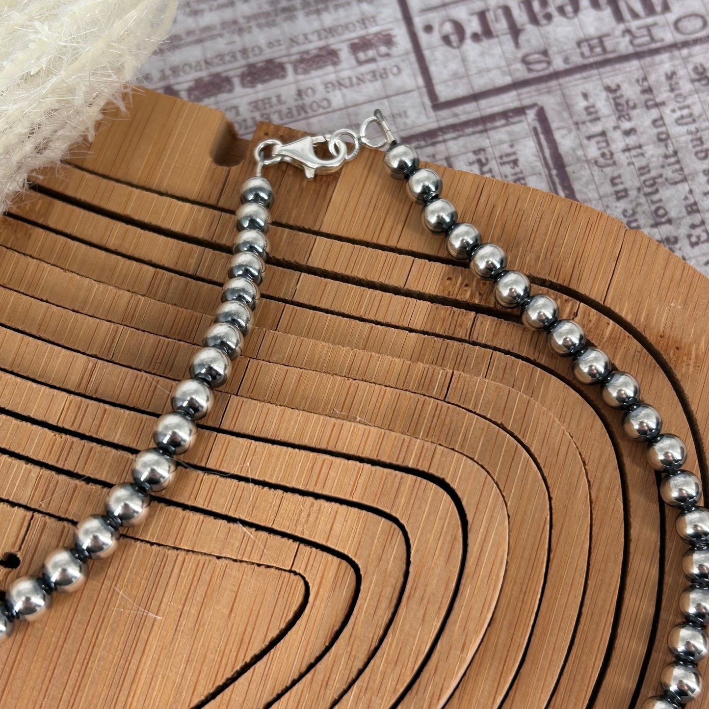 Sterling Pearls 24" Necklace 6mm Hand Strung - Turquoise Sunset!