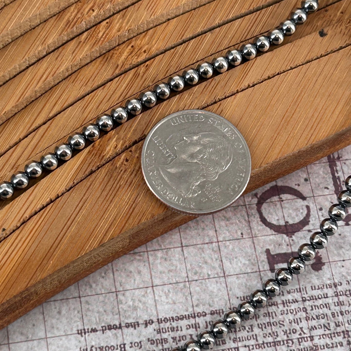 Sterling Pearls 36" Necklace 4mm Hand Strung - Turquoise Sunset!