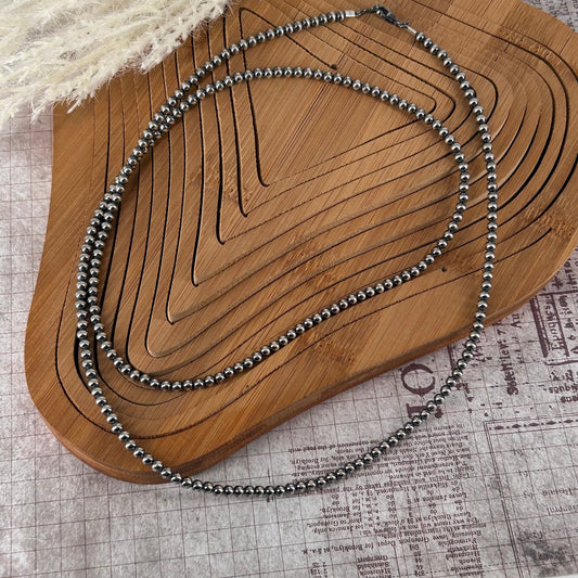 Sterling Pearls 36" Necklace 4mm Hand Strung - Turquoise Sunset!