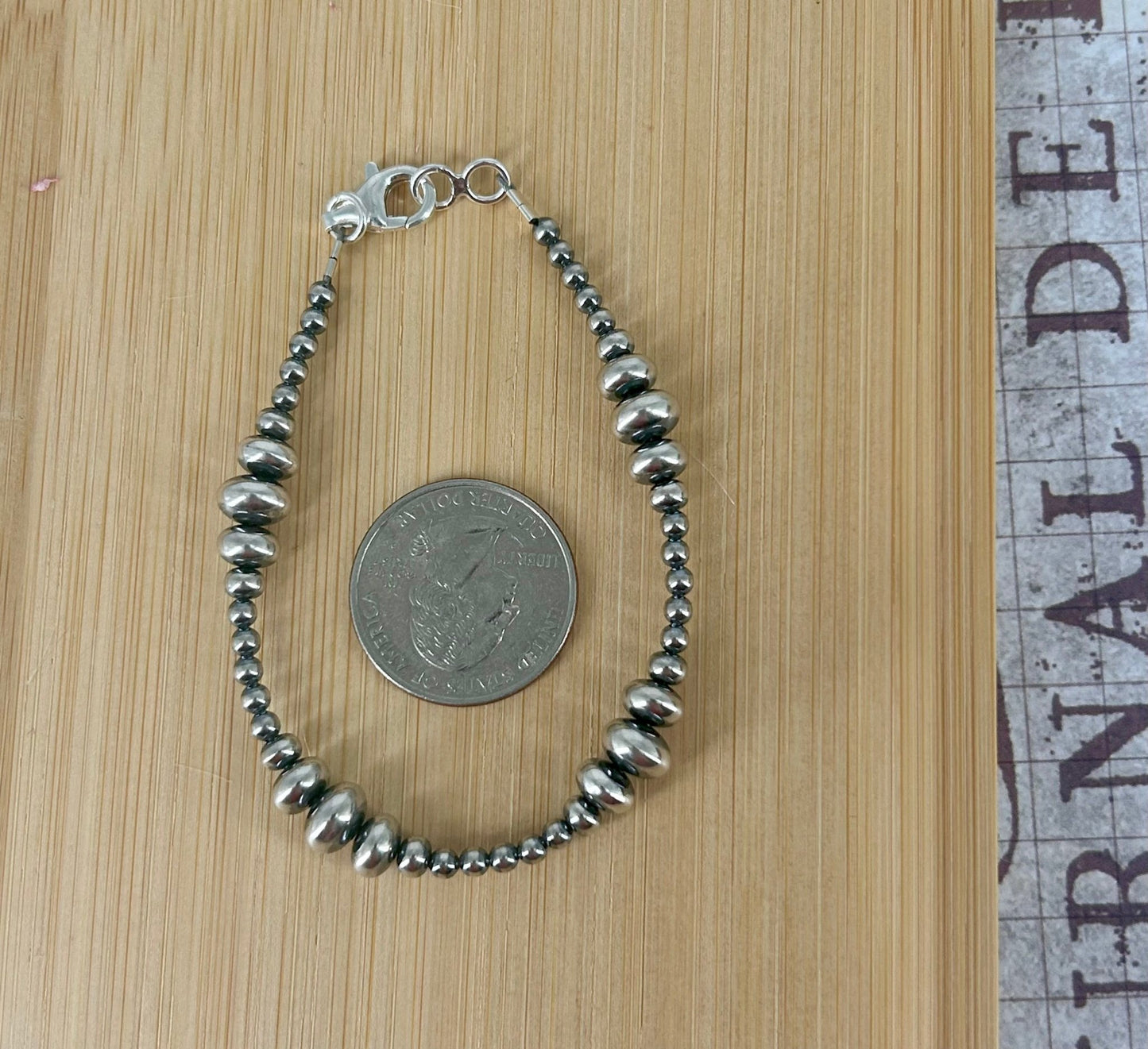 Sterling Pearls 7.5" Bracelet 3 - 8mm Rondelle Hand Strung - Turquoise Sunset!