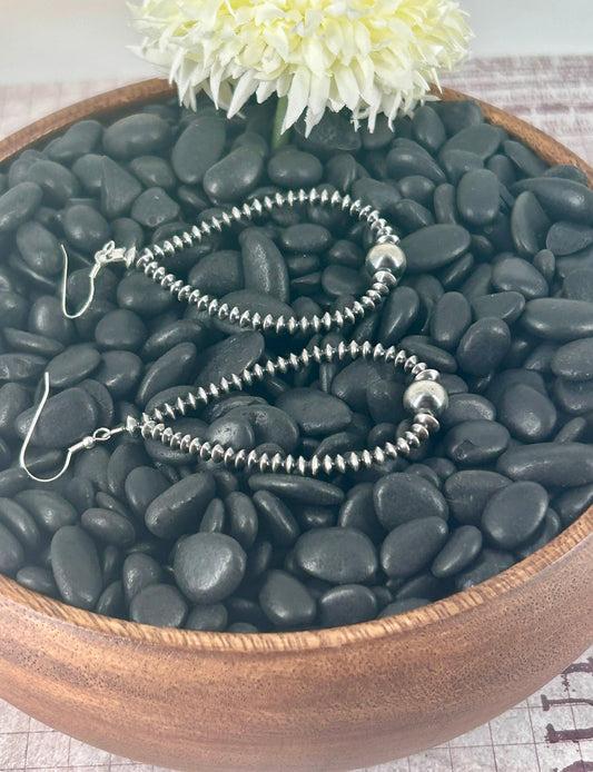 Sterling Pearls Dangle Earrings 3 - 4 - 8 mm Pearls - Turquoise Sunset!