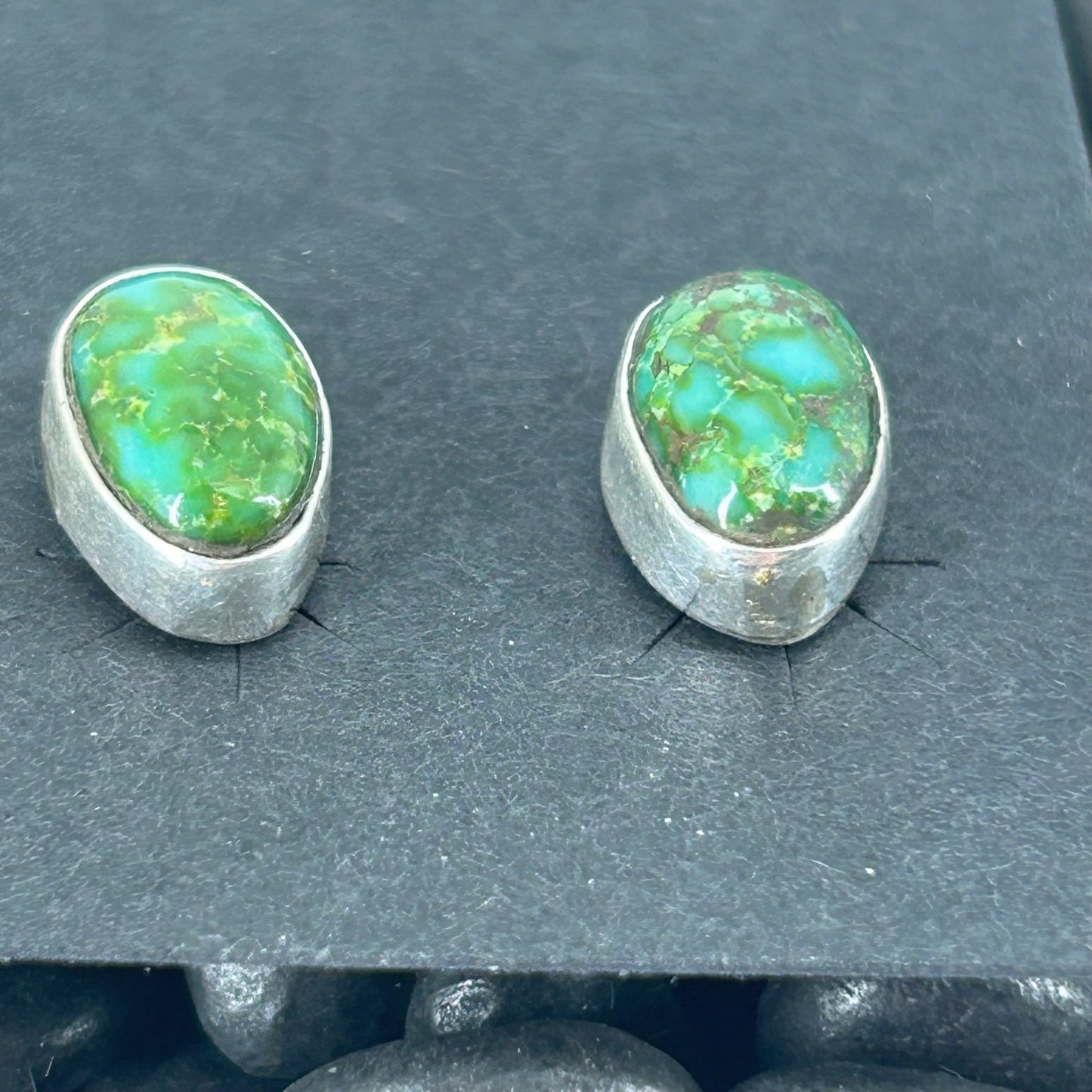 Navajo Sterling Sonoran Gold Turquoise Earrings