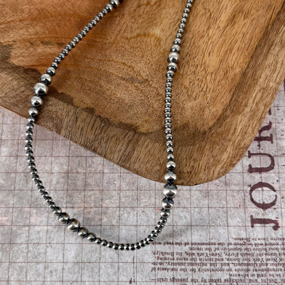 Sterling Pearls 18" Necklace 3mm - 6mm Transition Hand Strung - Turquoise Sunset!