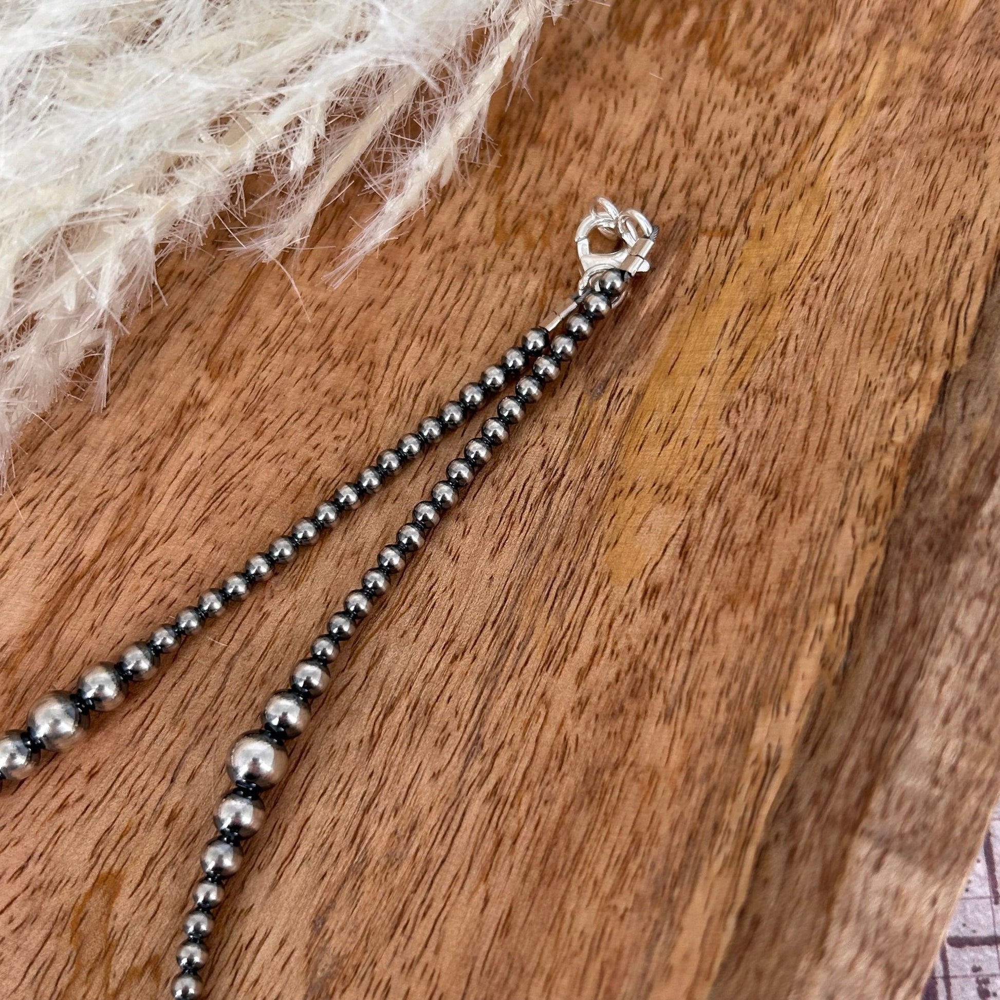 Sterling Pearls 22" Necklace 3mm - 6mm Transition Hand Strung - Turquoise Sunset!