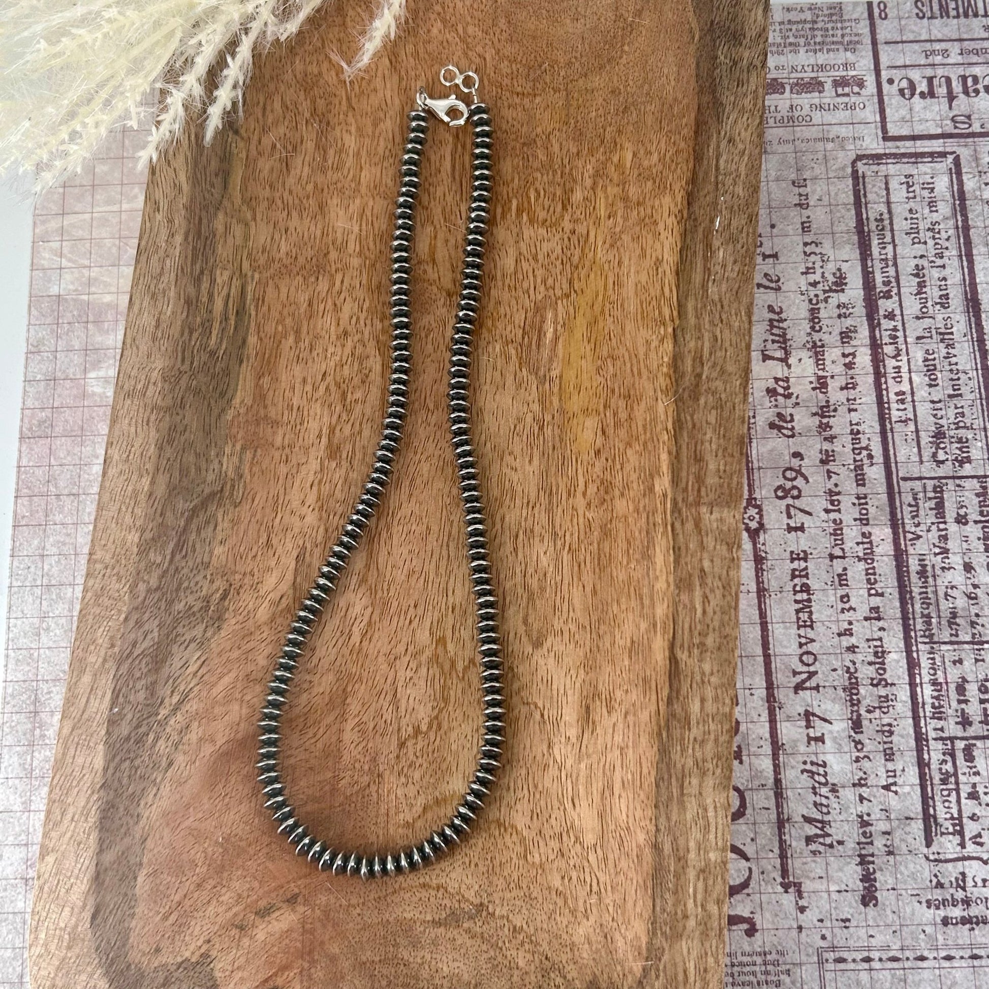 Rondelle 6mm Sterling Pearls 18" Necklace - Turquoise Sunset!