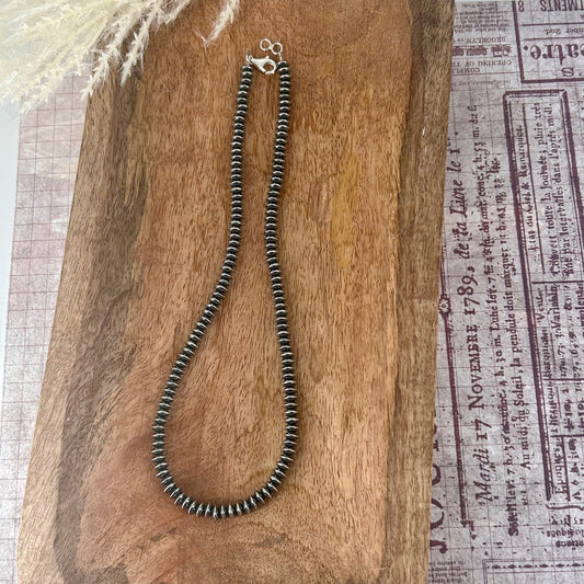Rondelle 6mm Sterling Pearls 18" Necklace - Turquoise Sunset!