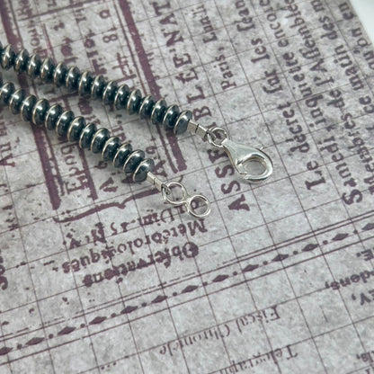 Rondelle 6mm Sterling Pearls 18" Necklace - Turquoise Sunset!