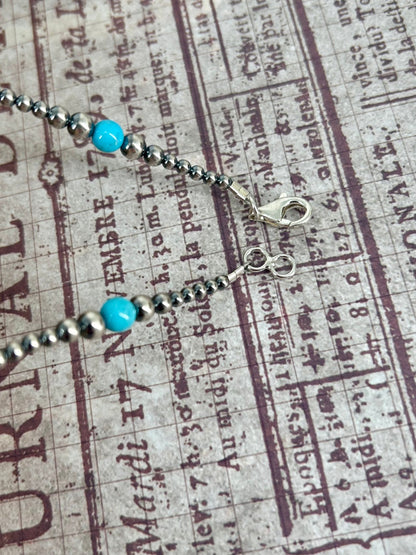 Sterling & Kingman Turquoise 14" Necklace 3mm - 6mm - Turquoise Sunset!