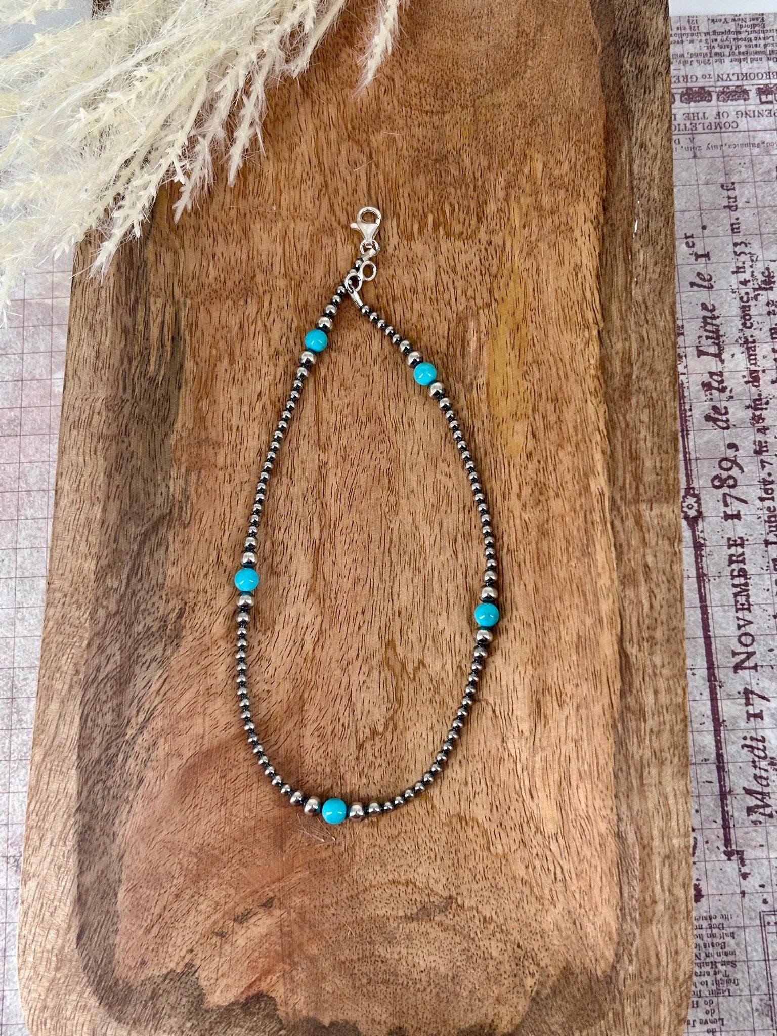 Sterling & Kingman Turquoise 14" Necklace 3mm - 6mm - Turquoise Sunset!