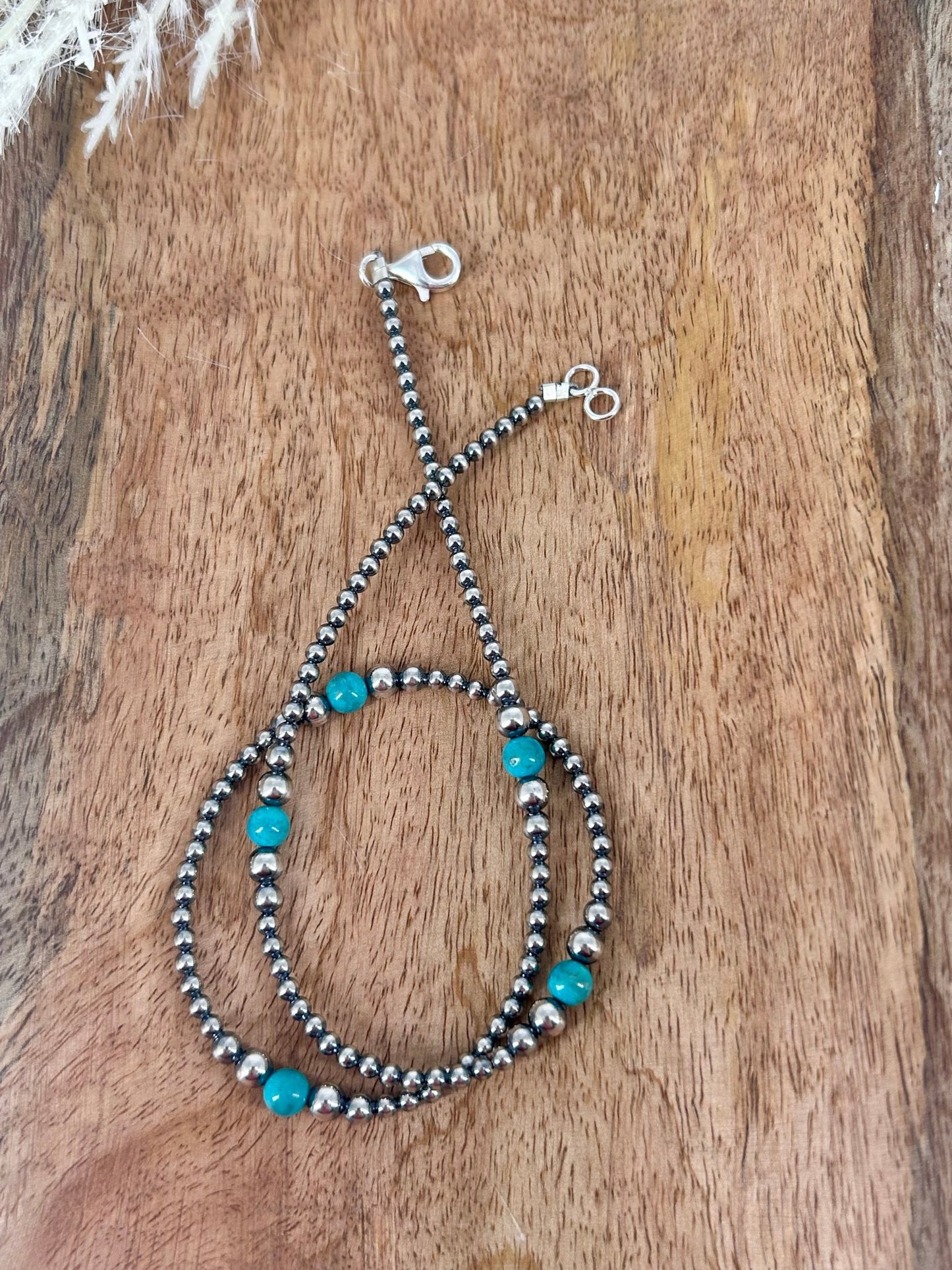 Sterling & Kingman Turquoise 18" Necklace 3mm - 6mm - Turquoise Sunset!