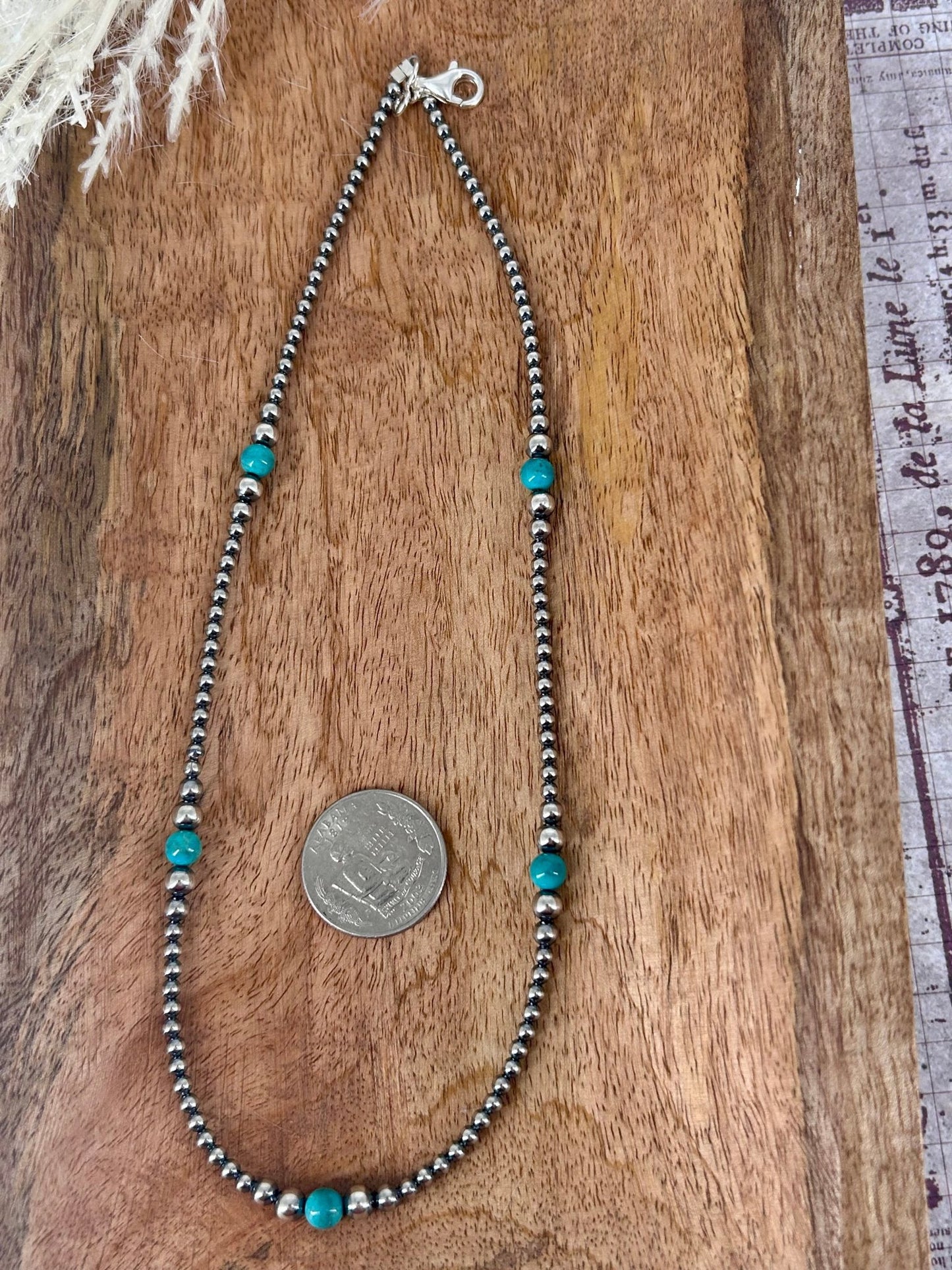 Sterling & Kingman Turquoise 18" Necklace 3mm - 6mm - Turquoise Sunset!