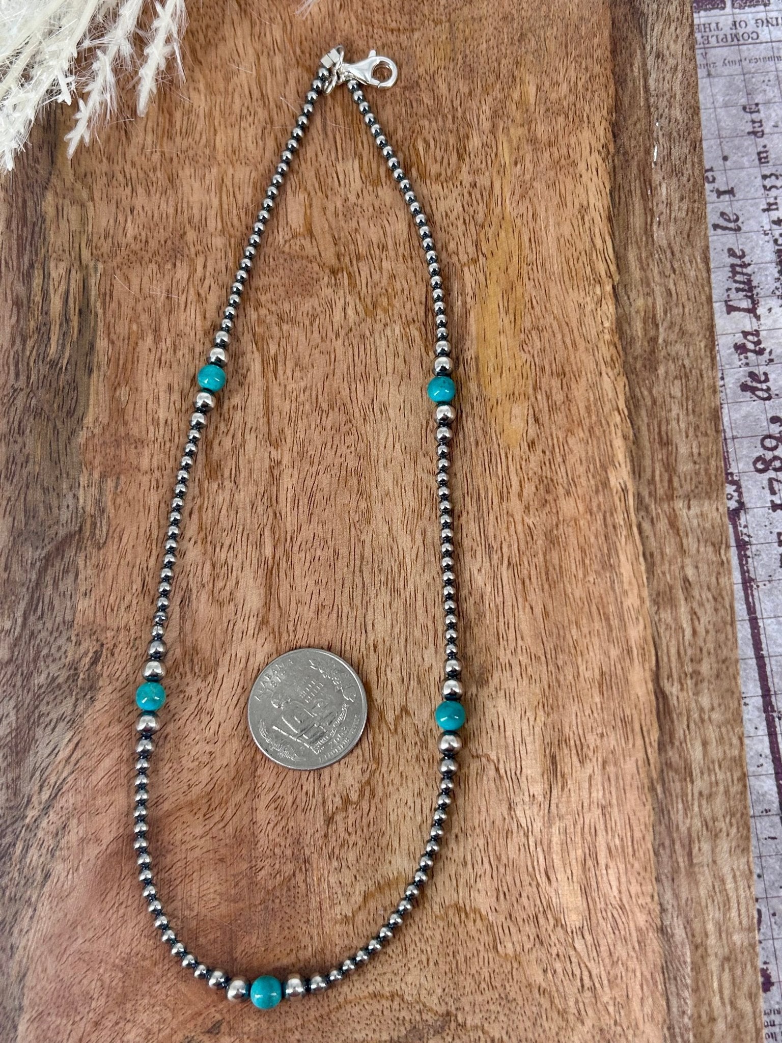 Sterling & Kingman Turquoise 18" Necklace 3mm - 6mm - Turquoise Sunset!