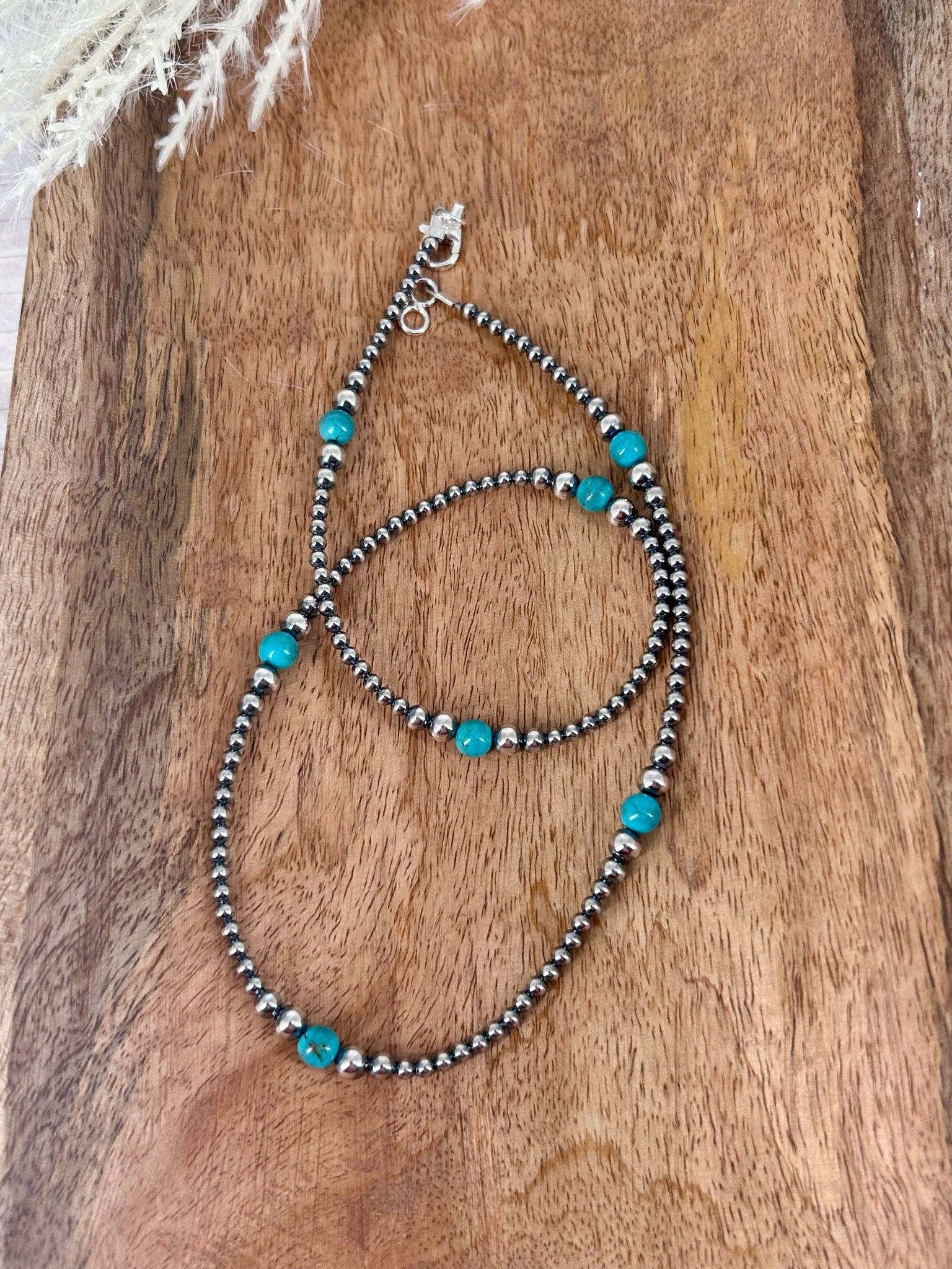 Sterling & Kingman Turquoise 20" Necklace 3mm - 6mm - Turquoise Sunset!