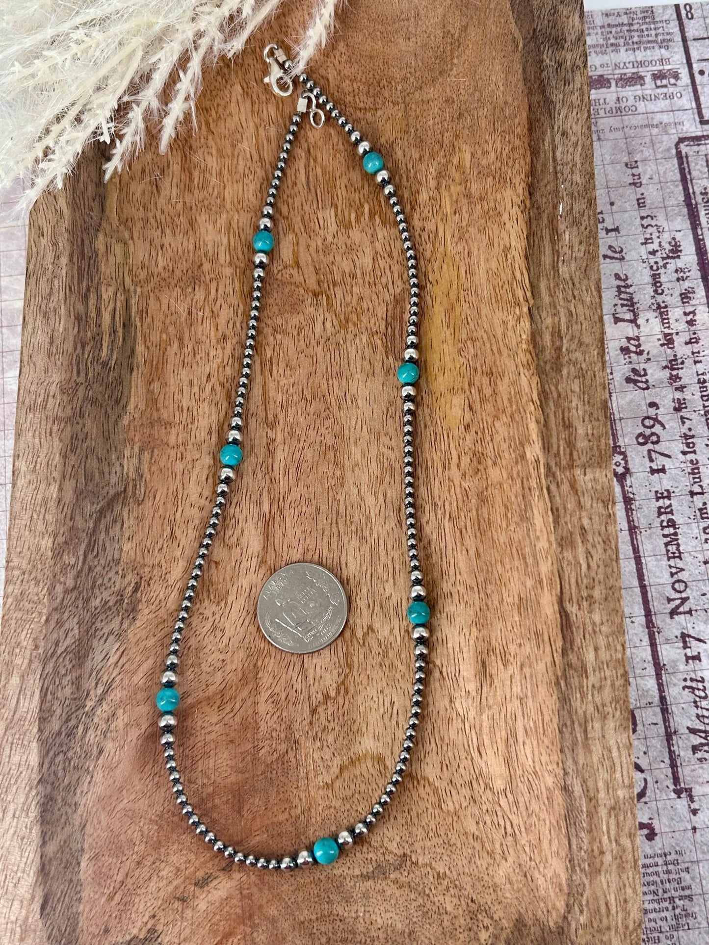 Sterling & Kingman Turquoise 20" Necklace 3mm - 6mm - Turquoise Sunset!