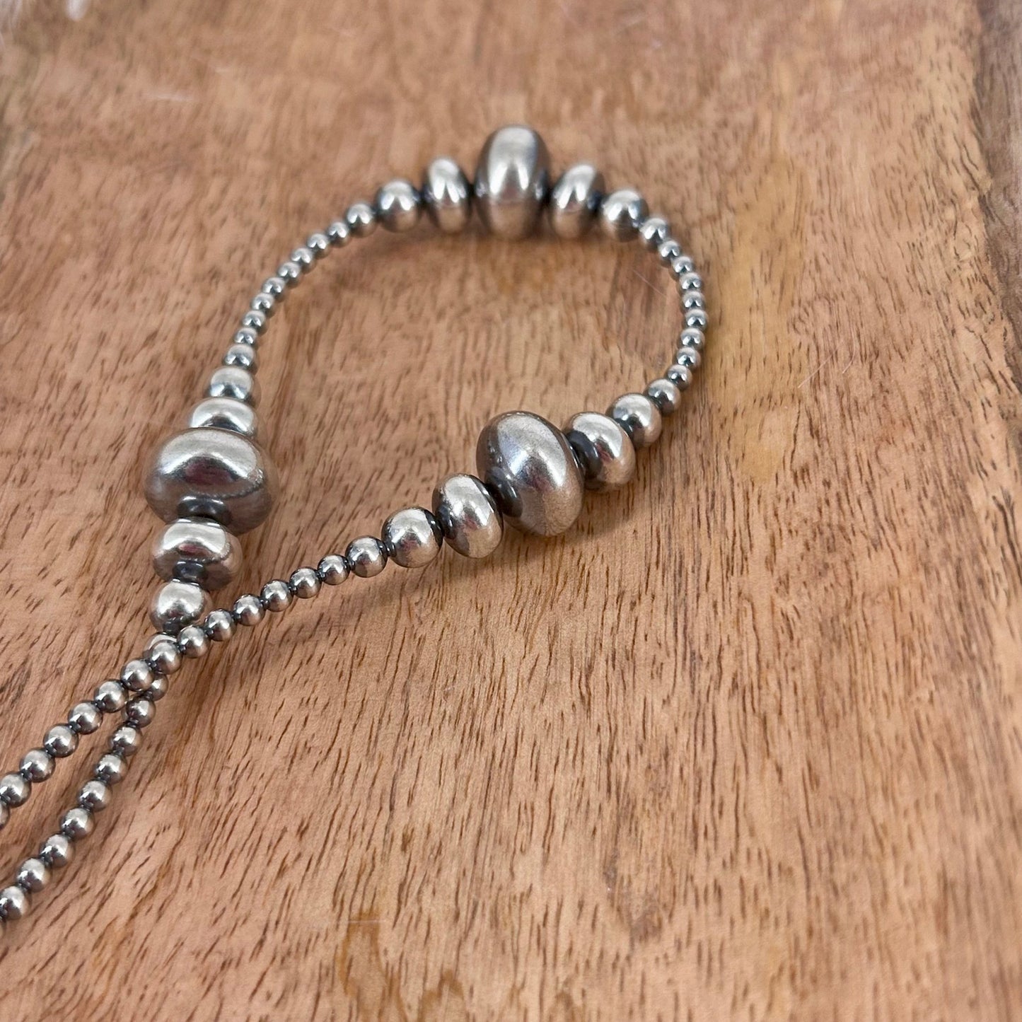 Sterling Pearls 16" Necklace 3mm - 14mm Transition Hand Strung - Turquoise Sunset!
