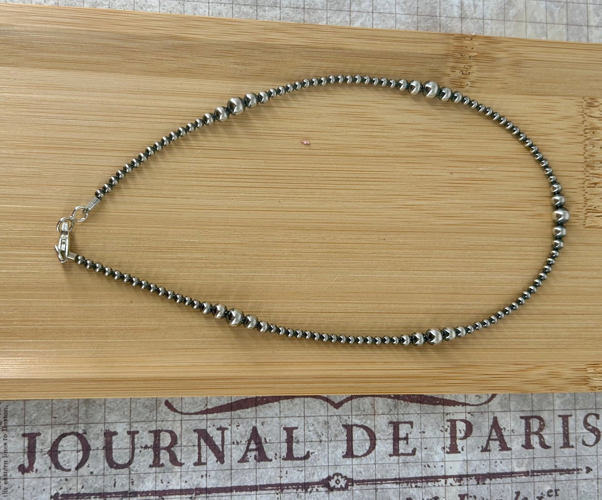 Sterling Pearls 16" Necklace 3mm - 6mm Transition Hand Strung - Turquoise Sunset!