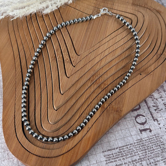 Sterling Pearls 16" Necklace 5mm Hand Strung - Turquoise Sunset!
