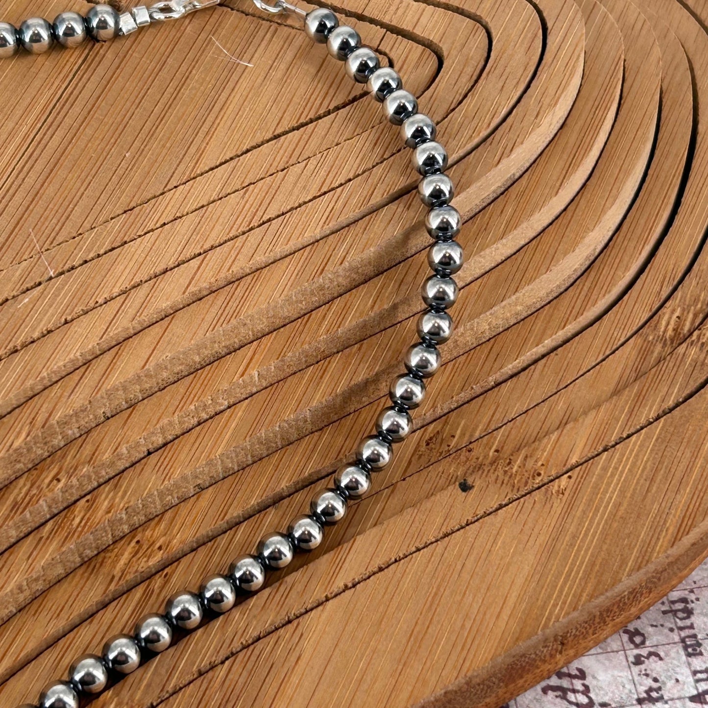 Sterling Pearls 16" Necklace 5mm Hand Strung - Turquoise Sunset!
